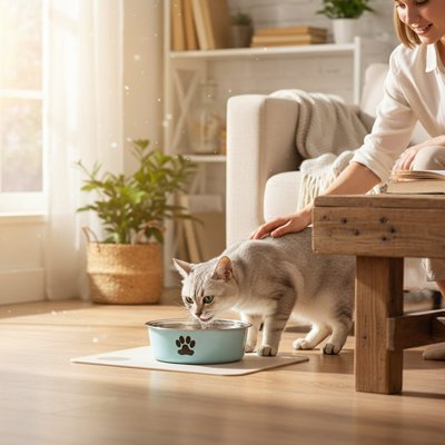 Gamelle chat moderne et antiderapante