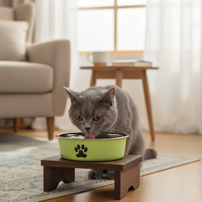 Gamelle chat | Ergonomique Anti - Gaspillage™ - Mon petit matou