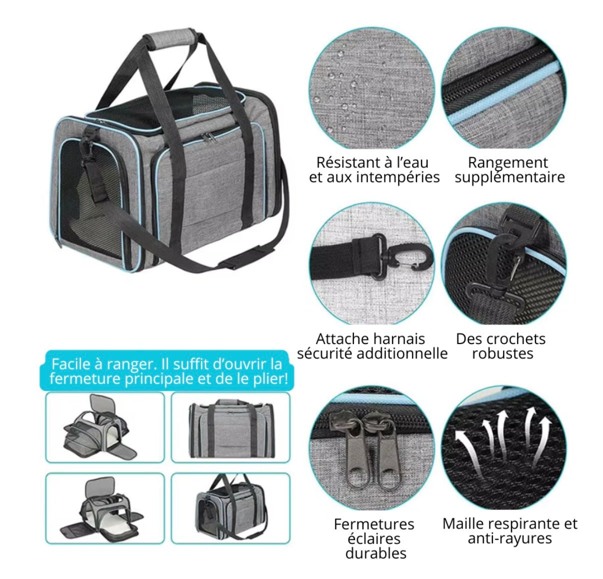 Sac de transport pour chat - Mon petit matou